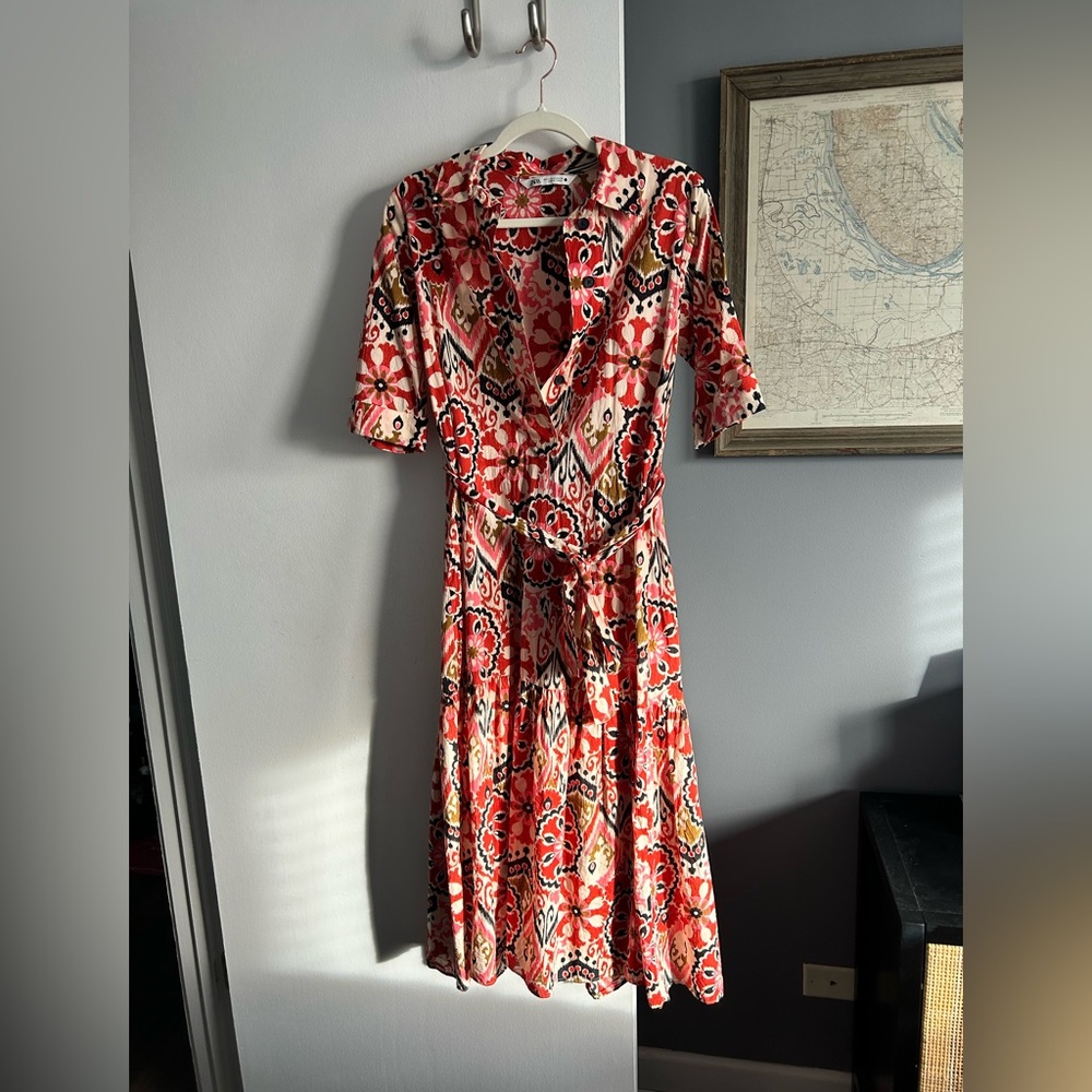 Floral Patterned Wrap Dress